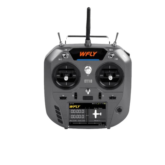 Transmitter WFLY ET10 10CH 2.4Gz Touch Screen and Receiver RF209S PPM for Helicopter, Fixed Wing, MulticopterRF209S